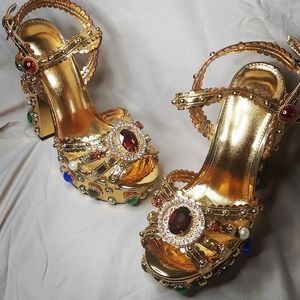 Gem studded platform Shoe UK 35